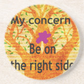 Dessous De Verre En Grès Enraciné dans la droiture Baobab perspective Vinta (Devant)