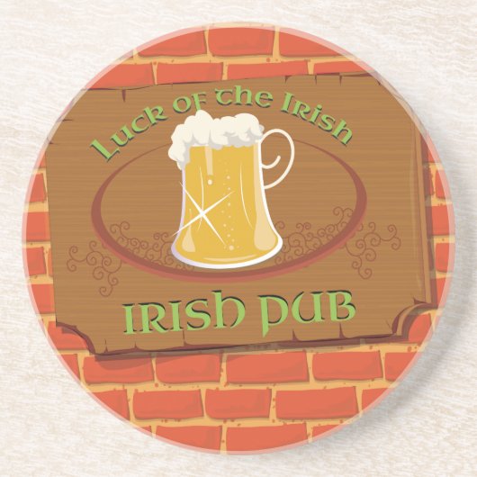 Dessous De Verre En Grès Enseigne de pub irlandais (Devant)