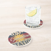 Dessous De Verre En Grès Enseigne essence vintage (Côté)