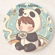 Ensemble de sous-verres absorbants Cozy Panda Brew