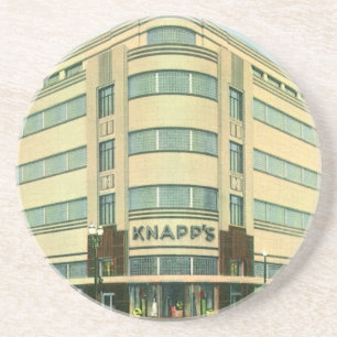 Dessous De Verre En Grès Entreprise vintage, grand magasin Knapp