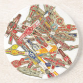 Dessous De Verre En Grès Enveloppeurs à anneaux de cigar (Devant)