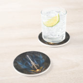 Dessous De Verre En Grès Épée D'Art Fractal Léger (Côté)