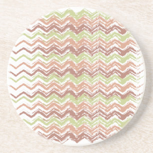 Dessous De Verre En Grès Épice de scribble Chevron ZigZag