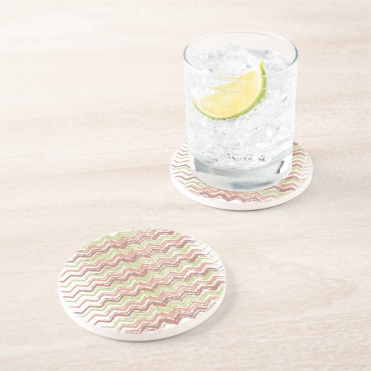 Dessous De Verre En Grès Épice de scribble Chevron ZigZag (Côté)