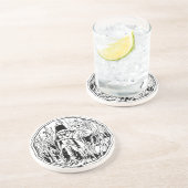 Dessous De Verre En Grès Épouvantail dans le maïs (Côté)