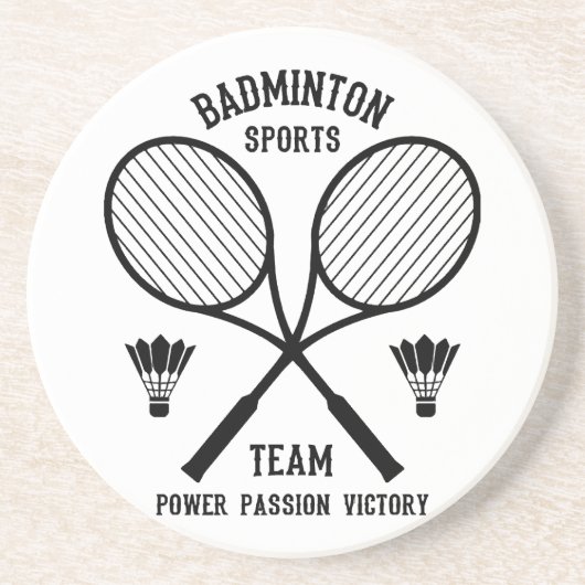 Dessous De Verre En Grès Équipe de badminton (Devant)