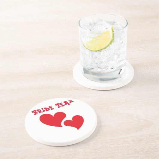 Dessous De Verre En Grès Équipe de la mariée (Côté)