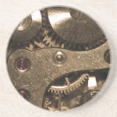 Dessous De Verre En Grès Équipements d'horloge métallique Steampunk (Devant)