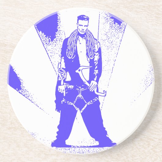 Dessous De Verre En Grès Escalade de glace bébé (Devant)