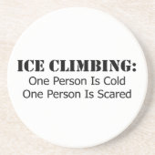 Dessous De Verre En Grès Escalade de glace - Froid, Peur (Devant)