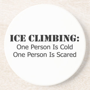 Dessous De Verre En Grès Escalade de glace - Froid, Peur