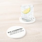 Dessous De Verre En Grès Escalade de glace - Froid, Peur (Côté)