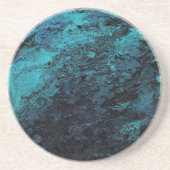 Dessous De Verre En Grès Espace extra-atmosphérique Terre noire texturée (Devant)