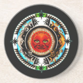 Dessous De Verre En Grès Espace Soleil Et Lune Mandala (Devant)