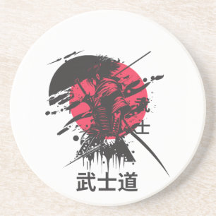 Dessous De Verre En Grès Esprit Bushido : Esthétique Guerrière Samouraï