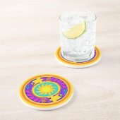 Dessous De Verre En Grès Esprits arc-en-ciel amérindiens (Côté)
