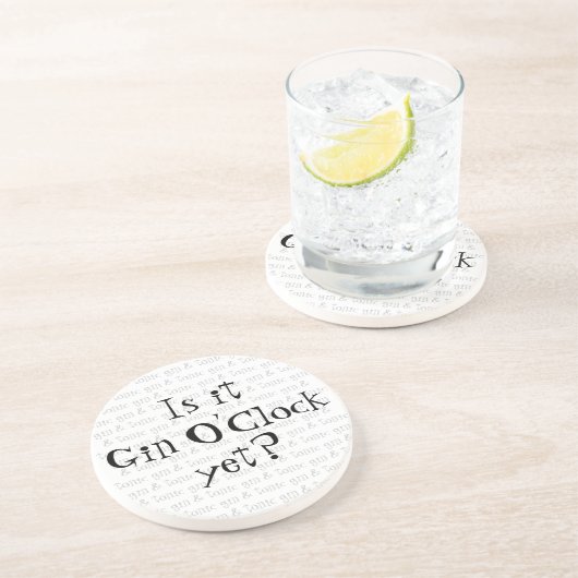 Dessous De Verre En Grès Est-ce que c'est Gin O'Clock ? (Côté)