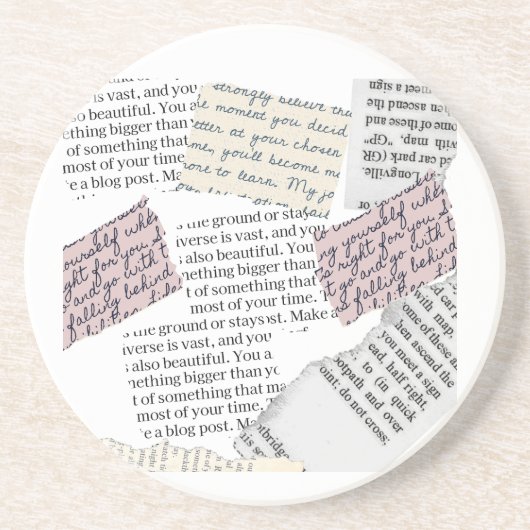 Dessous De Verre En Grès Esthétique Magazine - Style Rétro Editorial (Devant)