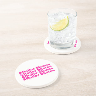 Dessous De Verre En Grès Et patins de rouleau