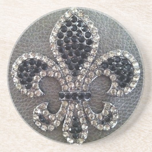 Dessous De Verre En Grès Étain Fleur de lis Coaster (Devant)