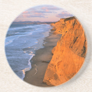 Dessous De Verre En Grès États-Unis, Californie, Falaises à la plage d'État