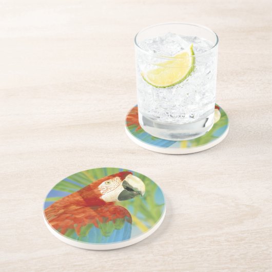 Dessous De Verre En Grès États-Unis, Hawaï. Perroquet (Côté)