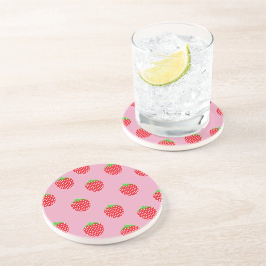 Dessous De Verre En Grès Été Merveilleux aux Fruits Rouges (Côté)