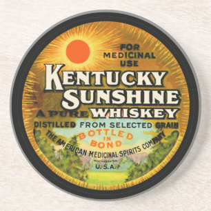 Dessous De Verre En Grès Étiquette de whisky vintage du Kentucky