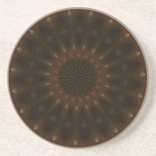 Dessous De Verre En Grès Étoile d'automne Kaleidoscope Mandala