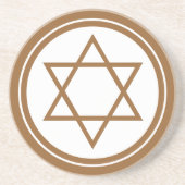 Dessous De Verre En Grès Étoile de David (Devant)