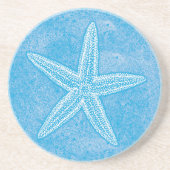 Dessous De Verre En Grès Étoile de mer Aqua Bleu (Devant)