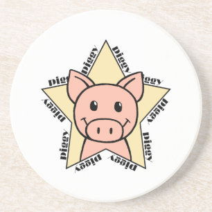 Dessous De Verre En Grès Étoile de porc
