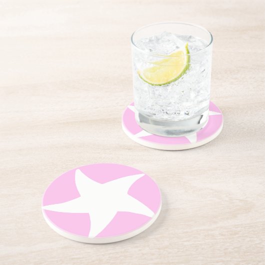 Dessous De Verre En Grès Etoile marine rose (Côté)