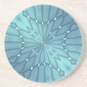 Dessous De Verre En Grès Étoile métallique bleue et turquoise