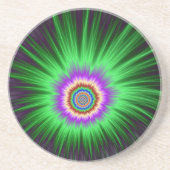 Dessous De Verre En Grès     Étoile verte Coaster (Devant)