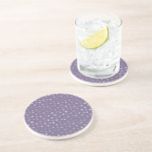 Dessous De Verre En Grès Étoiles Argentées Violettes (Côté)