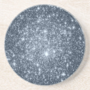 Dessous De Verre En Grès Étoiles bleues en acier foncé