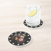 Dessous De Verre En Grès Étoiles Dachshund à poils durs (Côté)