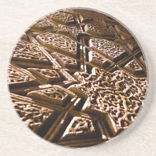 Dessous De Verre En Grès Étoiles d'argile terrestre (Devant)