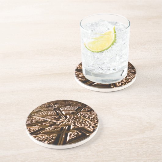 Dessous De Verre En Grès Étoiles d'argile terrestre (Côté)