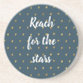 Dessous De Verre En Grès Étoiles d'or bleu bleu marine (Devant)