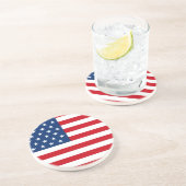 Dessous De Verre En Grès Étoiles et rayures USA (Côté)