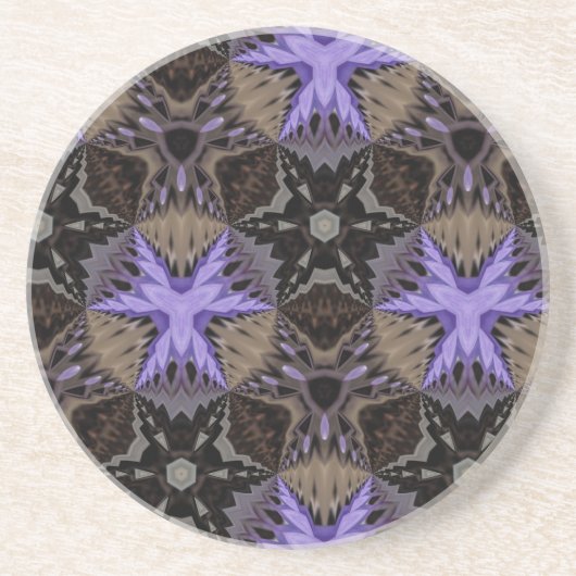 Dessous De Verre En Grès Étoiles violettes (Devant)