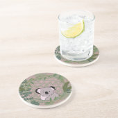 Dessous De Verre En Grès Eucalyptus Koala Fleur de Vie (Côté)
