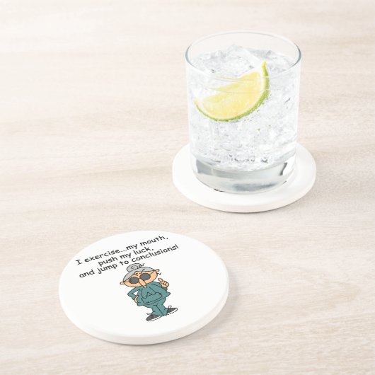Dessous De Verre En Grès Exercice, poussée, humour de saut (Côté)