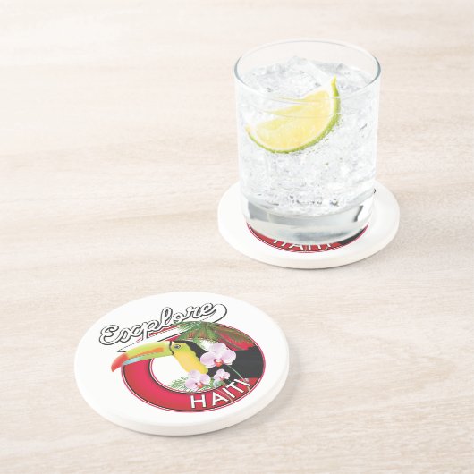 Dessous De Verre En Grès Explorez le logo Haïti. (Côté)