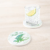 Dessous De Verre En Grès Extraordinaire Mosaic Green Dragon Personnel (Côté)