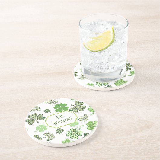 Dessous De Verre En Grès Extraordinaire St. Patrick's Day Irish (Côté)