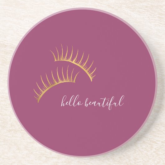 Dessous De Verre En Grès Eyelashes en or rose (Devant)